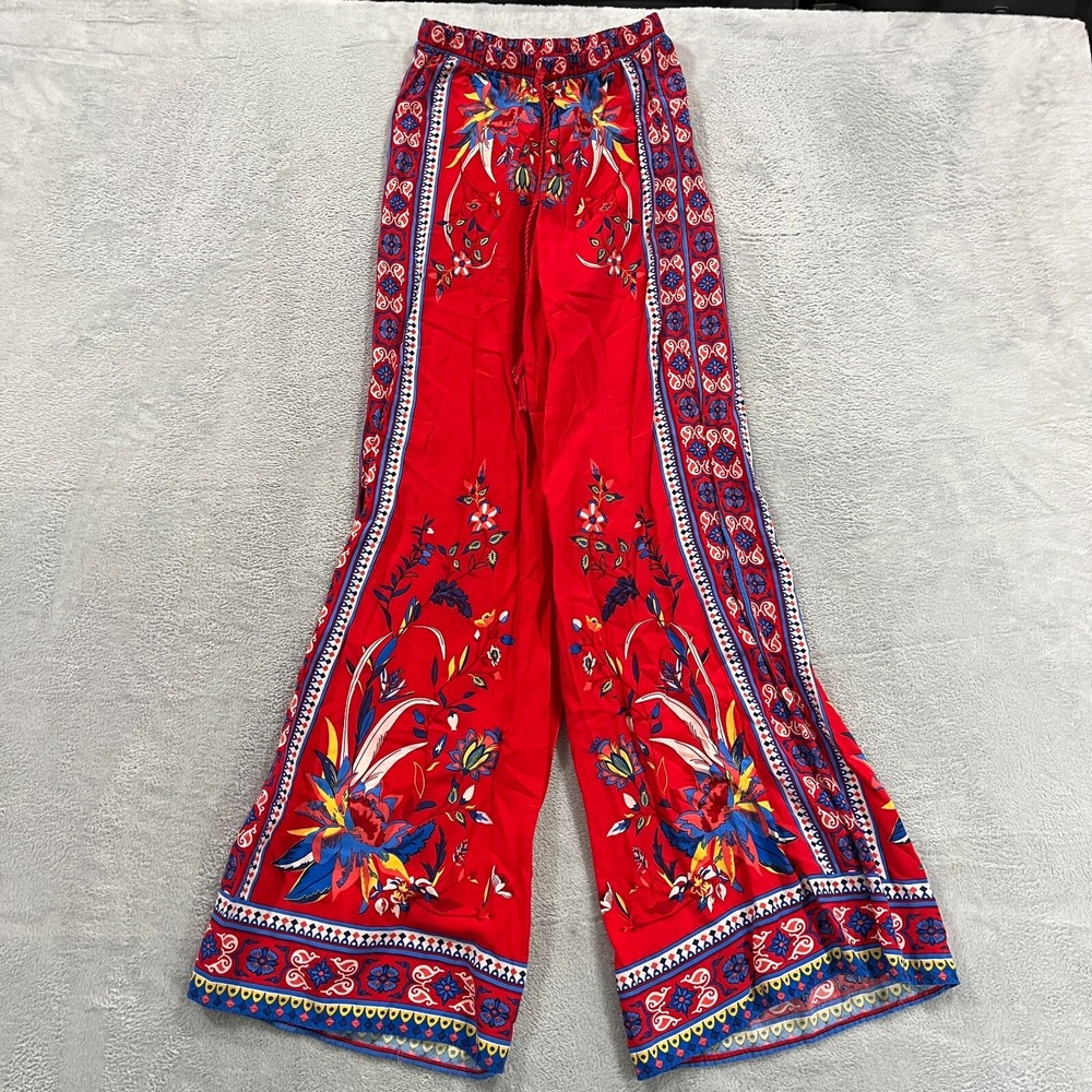 Flying Tomato Pants Women's S‎ Tribal Boho Hippy Festival Flowy Palazzo Colorful